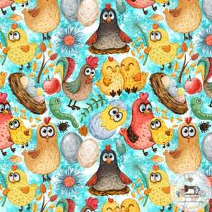 PRE ORDER - Chicken Fun - Fabric Fabric
