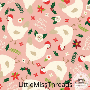 PRE ORDER - Christmas Clucking - Fabric - Fabric from [store] by Little Miss Threads - 