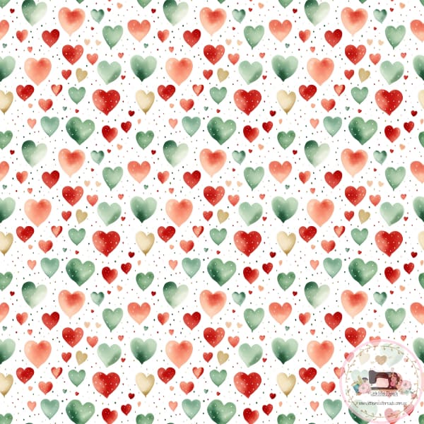 PRE ORDER - Christmas Hearts - Fabric Fabric