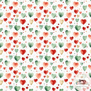 PRE ORDER - Christmas Hearts - Fabric Fabric