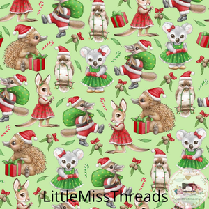PRE ORDER - Christmas in Aus Green - Fabric - Fabric from [store] by Little Miss Threads - 