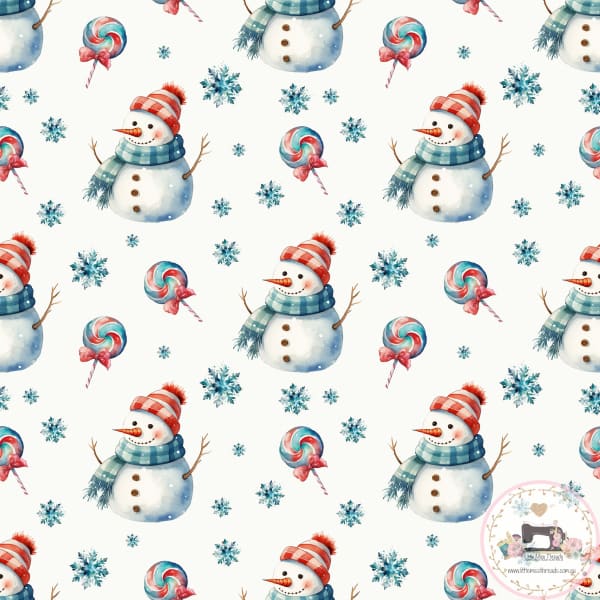 PRE ORDER - Christmas Snowman Winter - Fabric Fabric