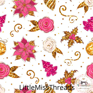 PRE ORDER - Christmas Unicorns White Co-Ord - Fabric - Fabric from [store] by Little Miss Threads - 
