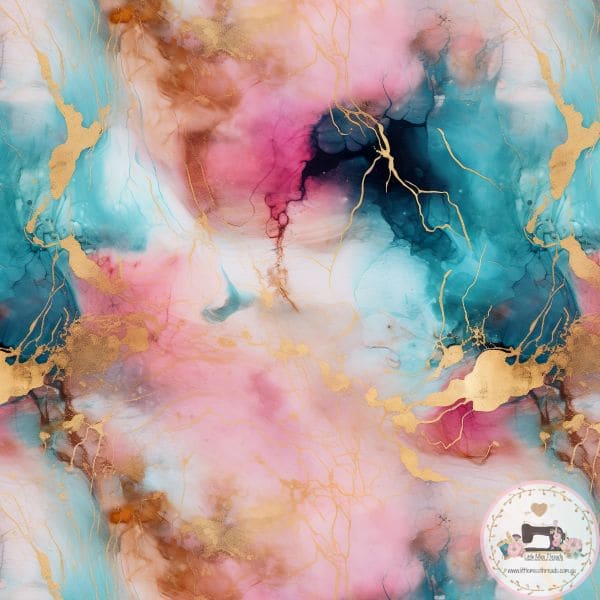 PRE ORDER - Colourful Abstract Alcohol Ink - Fabric Fabric
