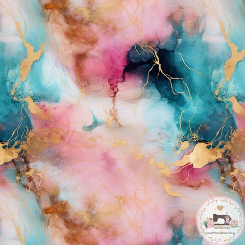 PRE ORDER - Colourful Abstract Alcohol Ink - Fabric Fabric