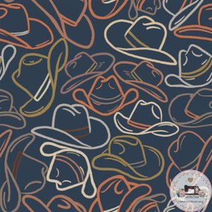 PRE ORDER Cowboy Hats Fabric Fabric