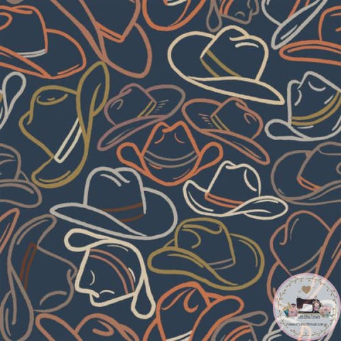 PRE ORDER Cowboy Hats Fabric Fabric