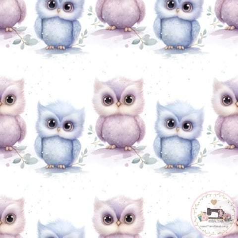 PRE ORDER - Cute baby Owls - Fabric Fabric