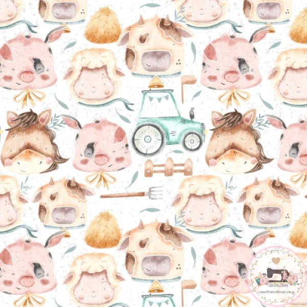 PRE ORDER - Cute Farm Animals - Fabric Fabric