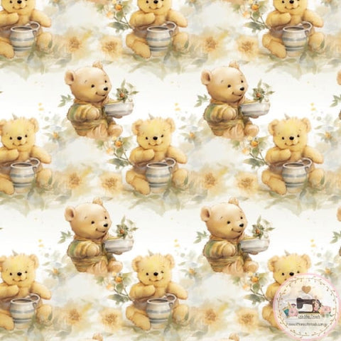 PRE ORDER - Cute Honey Bear - Fabric Fabric