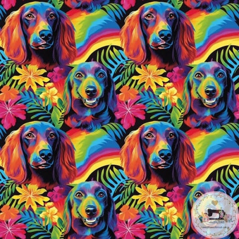 PRE ORDER - Dachshunds Multicolour - Fabric Fabric