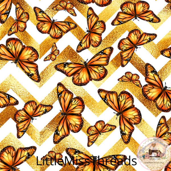 PRE ORDER - Day of Dead Butterflies - Fabric - Fabric from [store] by Little Miss Threads - 