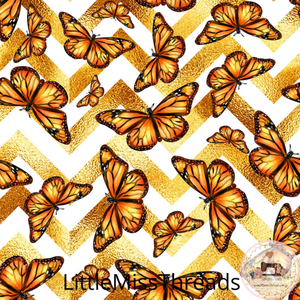 PRE ORDER - Day of Dead Butterflies - Fabric - Fabric from [store] by Little Miss Threads - 
