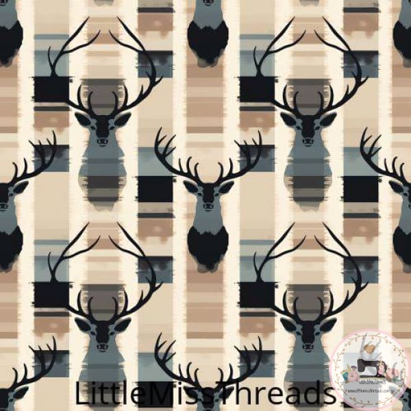 PRE ORDER - Deer Head - Fabric - Fabric from [store] by Little Miss Threads - 