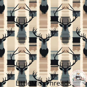 PRE ORDER - Deer Head - Fabric - Fabric from [store] by Little Miss Threads - 