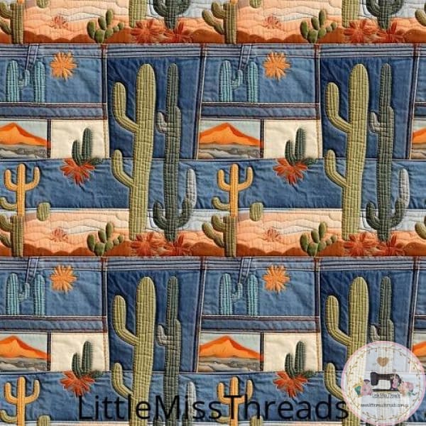 PRE ORDER - Denim Patchwork - Fabric - Fabric from [store] by Little Miss Threads - 
