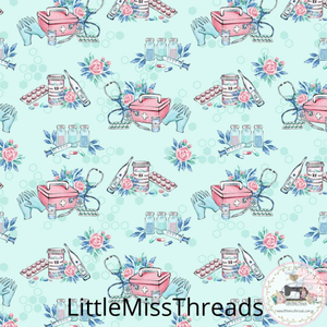 PRE ORDER - Doctors and Nurses - Fabric - Fabric from [store] by Little Miss Threads - 