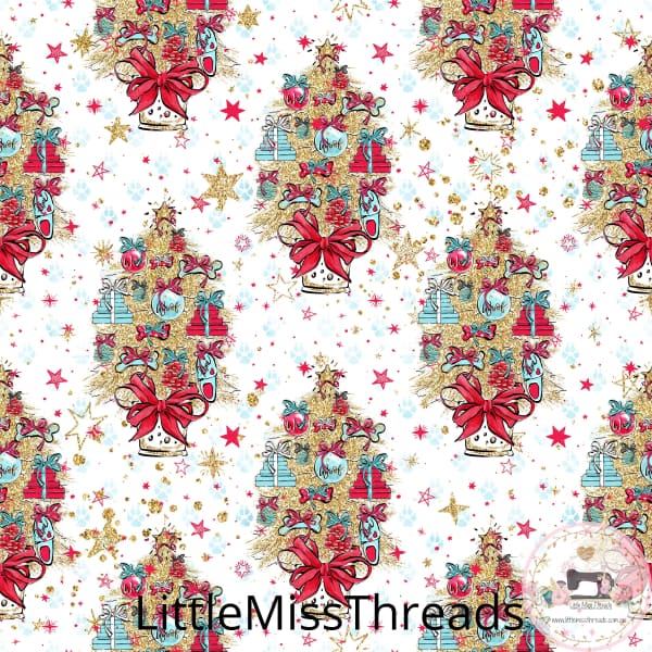 PRE ORDER Doggy Christmas Trees Fabric - Fabric from [store] by Mini Mooches - 