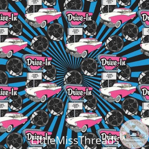 PRE ORDER - Drive-In Pink - Fabric - Fabric from [store] by Little Miss Threads - 