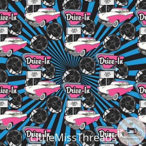 PRE ORDER - Drive-In Pink - Fabric - Fabric from [store] by Little Miss Threads - 