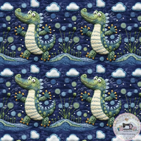 PRE ORDER - Faux 3D Alligator - Fabric Fabric