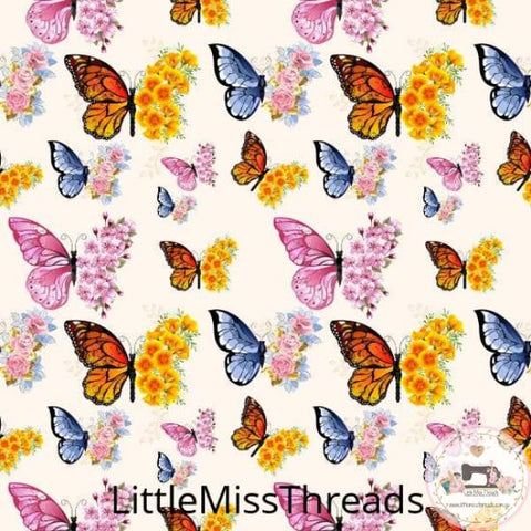 PRE ORDER - Floral Wing Butterfly - Fabric - Fabric from [store] by Little Miss Threads - 