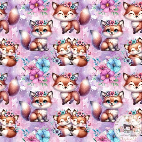 PRE ORDER - Flower Fox - Fabric Fabric