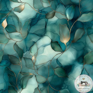 PRE ORDER - Flowing Vines Alcohol Ink - Fabric Fabric