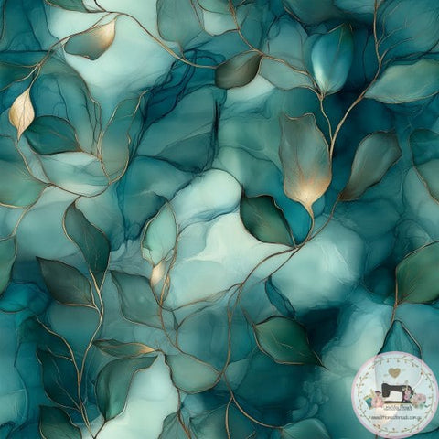 PRE ORDER - Flowing Vines Alcohol Ink - Fabric Fabric