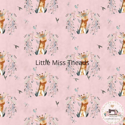 PRE ORDER - Giraffe Pink - Fabric Fabric