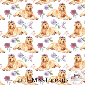 PRE ORDER - Golden Retriever Pups - Fabric - Fabric from [store] by Little Miss Threads - 
