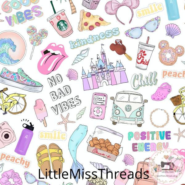 PRE ORDER - Good Vibes - Fabric - Fabric from [store] by Little Miss Threads - 