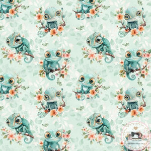 PRE ORDER - Green Chameleon - Fabric Fabric