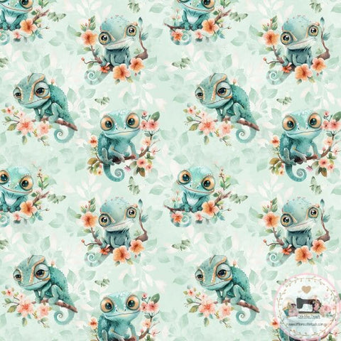 PRE ORDER - Green Chameleon - Fabric Fabric