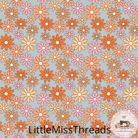 PRE ORDER - Groovy Peace Love Floral - Fabric - Fabric from [store] by Little Miss Threads - 