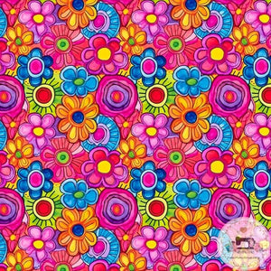 PRE ORDER - Groovy Retro Floral - Fabric Fabric
