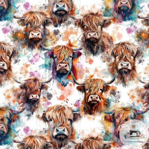 PRE ORDER - Hairy Cow Colourful - Fabric Fabric