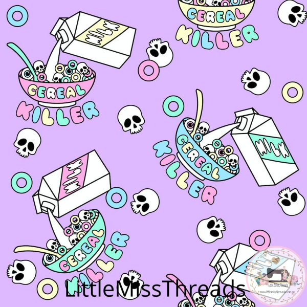 PRE ORDER - Halloween Cereal Killer - Fabric - Fabric from [store] by Little Miss Threads - 
