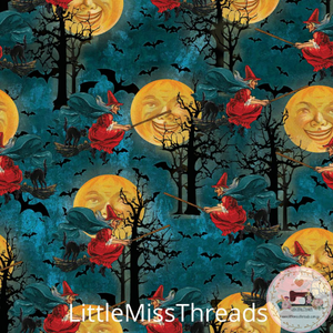 PRE ORDER - Halloween Vintage Witches - Fabric - Fabric from [store] by Little Miss Threads - 