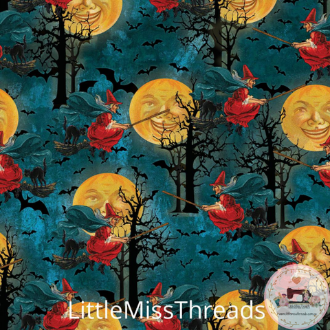 PRE ORDER - Halloween Vintage Witches - Fabric - Fabric from [store] by Little Miss Threads - 