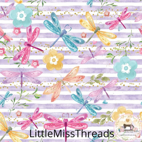 PRE ORDER - Happy Dragonflies - Fabric - Fabric from [store] by Little Miss Threads - 