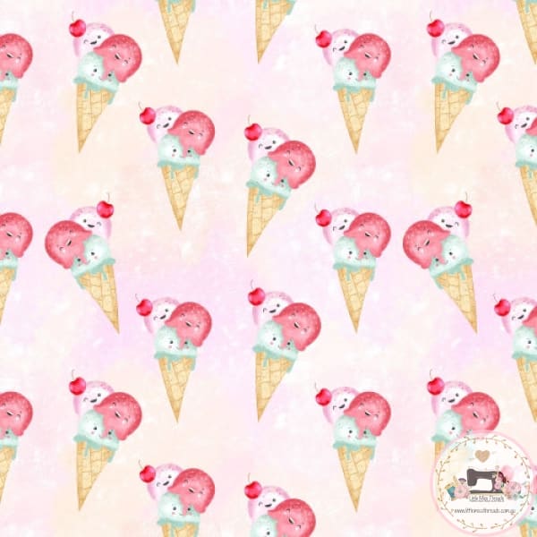 PRE ORDER - Happy Ice Creams - Fabric Fabric