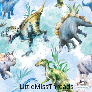 PRE ORDER - Land of Dinosaurs - Fabric - Fabric from [store] by Little Miss Threads - 