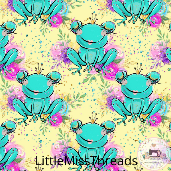 PRE ORDER - Land of Magic Yellow Frogs - Fabric - Fabric from [store] by Little Miss Threads - 