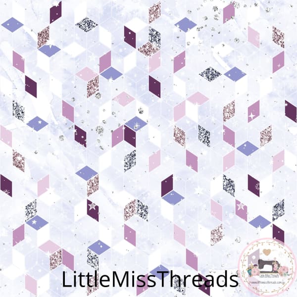 PRE ORDER Lavender Christmas Diamonds Fabric - Fabric from [store] by Mini Mooches - 