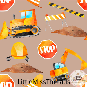 PRE ORDER - Little Construction Workers - Fabric - Fabric from [store] by Little Miss Threads - 