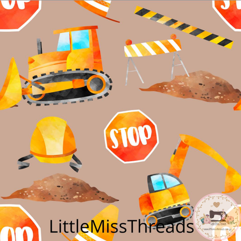 PRE ORDER - Little Construction Workers - Fabric - Fabric from [store] by Little Miss Threads - 