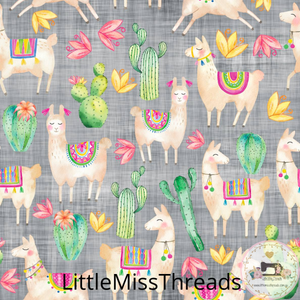 PRE ORDER - Llama Land - Fabric - Fabric from [store] by Little Miss Threads - 