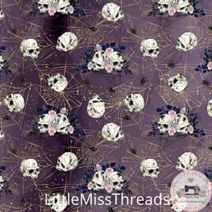 PRE ORDER - Maleficent Skulls - Fabric - Fabric from [store] by Little Miss Threads - 