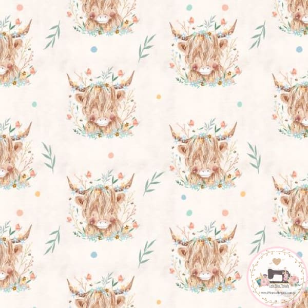 PRE ORDER - Matilda Cow In Off-White - Fabric Fabric
